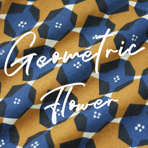 クラシックムード漂う、オリジナル生地「Geometric flower」柄シリーズ