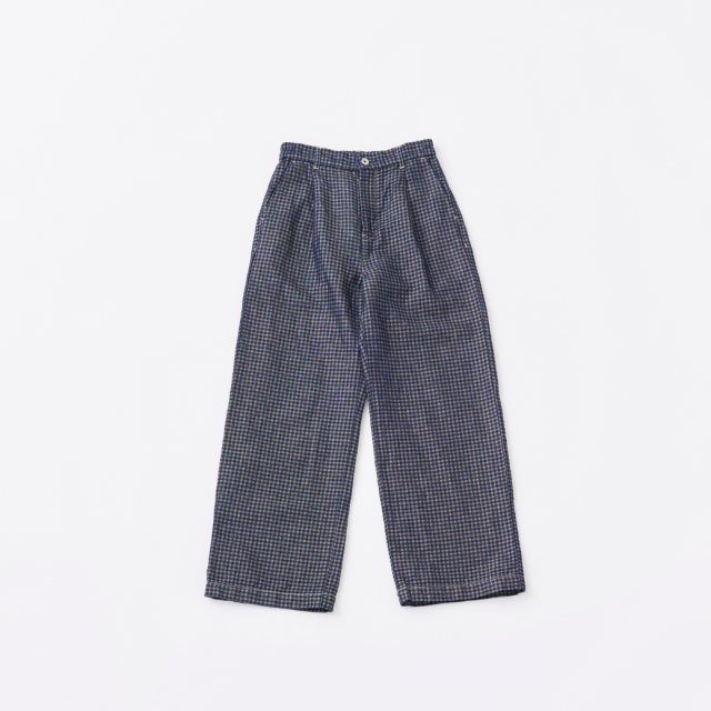 『Indigo Check』ワイドパンツ（9月発売）