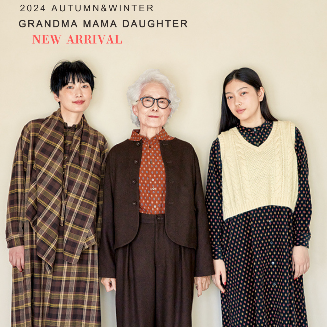 GRANDMA MAMA DAUGHTER 】ビーバークロスフーデッドポンチョ